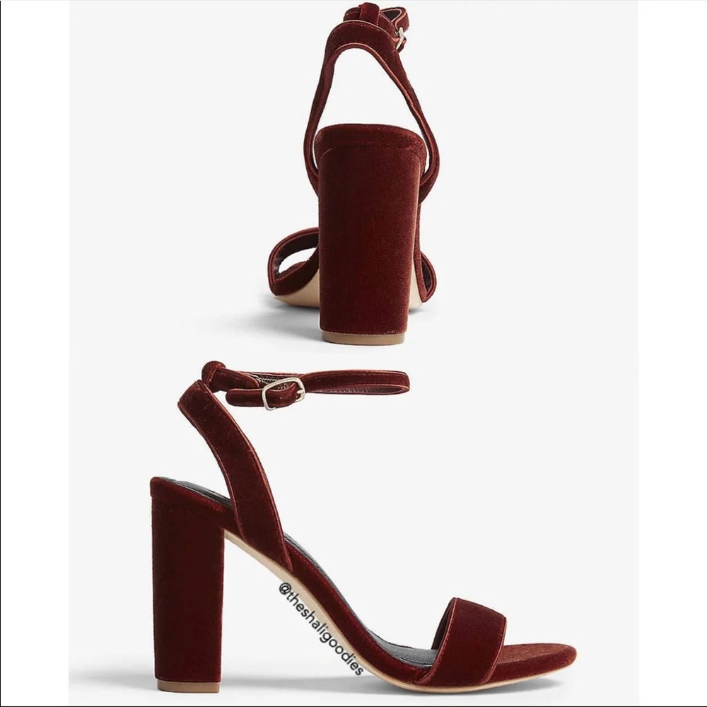 New Sandro Paris 40/US 9 Velvet Heel Sandals Shoe - Picture 4 of 9
